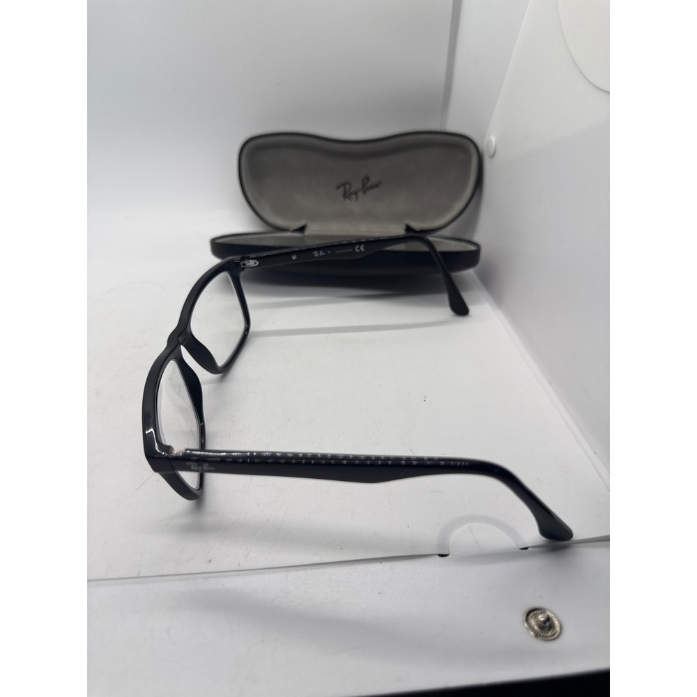 Ray-Ban RB 5279 2000 Black Square Eyeglasses Frames 55-18-145 with Case - Picture 3 of 5